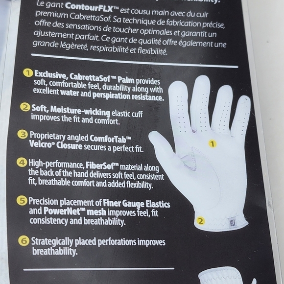 Foot Joy Men's Contour FLX Regular Left Golf Glove - M/L - Picture 8 of 9